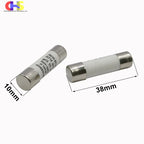 5pcs RO15 Ceramic fuse 10x38mm 0.5A 1A 2A 3A 4A 5A 6A 8A 10A 16A 20A 25A 32A 10*38mm 500V R015 10*38 10X38 FUSE