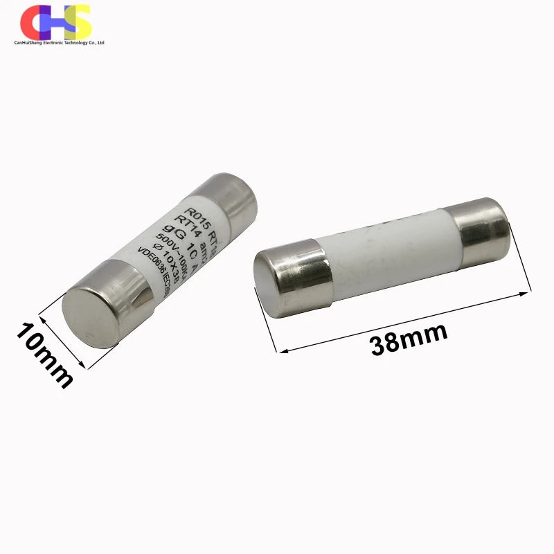 5pcs RO15 Ceramic fuse 10x38mm 0.5A 1A 2A 3A 4A 5A 6A 8A 10A 16A 20A 25A 32A 10*38mm 500V R015 10*38 10X38 FUSE