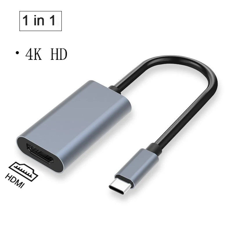3 IN 1 3.0 USB Multi-function HUB For Samsung Galaxy S23 S22 Ultra Type-C To HDMI Adapter Note 20 10 iPhone 15 16 5G OTG Adapter