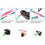 10/50/100/200PCS Heat Shrink Butt Wire Connectors AWG 24-10 0.3-6.0mm2 Waterproof Insulated Automobile Wire Cable Crimp Terminal