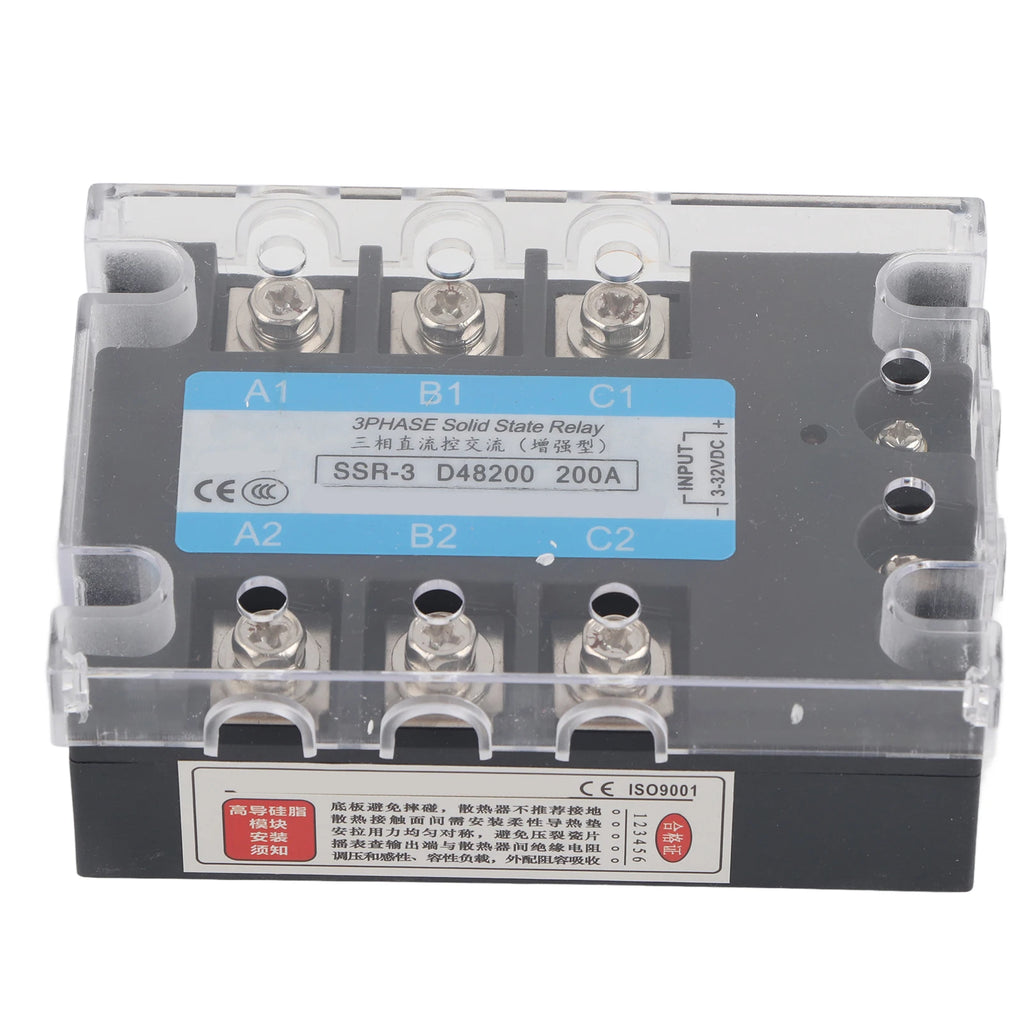3‑Phase SSR DC Control AC 480V 200A Solid State Relay Industrial Equipment SSR‑3 D48200 200A