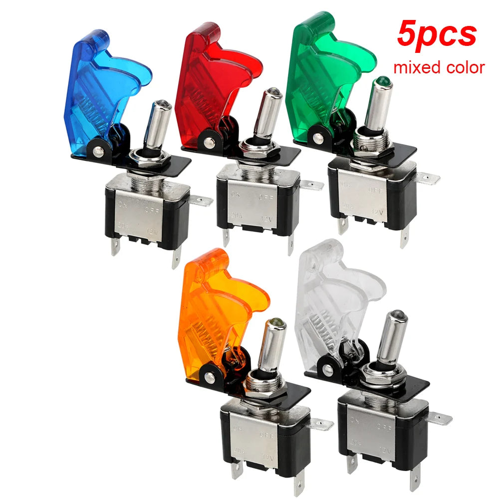 12V SPST Toggle Rocker Switch LED Light for Ignitions Boost Marine Boat Racing Car Switch Light Toggle Truck Trailer Accessories