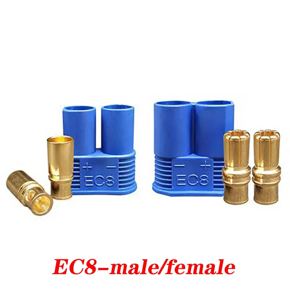 5 Pairs EC2/3 EC5 EC8 connector kit male and female Bullet Gold Plated Banana Plug Be used for RC Model Airplane Connector parts