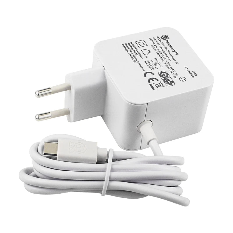 Official Raspberry Pi 27W USB-C Power Supply 5.1V 5A Compatible for PD Charging EU US UK Plug for Raspberry Pi 5