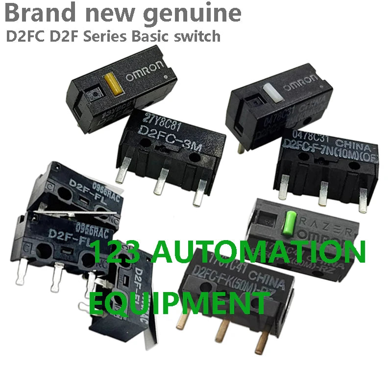 20PCS Authentic New Omron D2FC-3M D2FC-F-7N D2FC-F-K D2F-FL D2F-F D2F-F-3-7 Subminiature Basic Switch Micro Switches Sensor