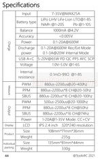 ToolkitRC M9 600W 20A USB Fast Charing DC Smart Charger Adjustable Screen Angle with Audio Function For 1-8S Lipo LiFe Battery