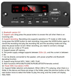 50W Amplifier MP3 Decoder Board DC 6V 18V Bluetooth 5.0 Car MP3 Player USB Recording Module FM AUX Radio For Speaker Handsfree