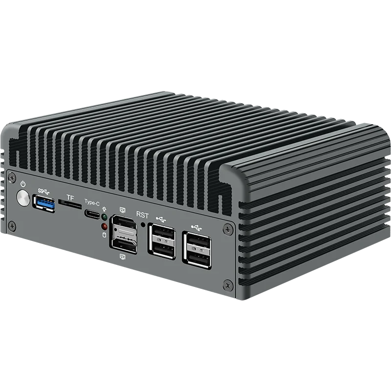 6 LAN 2.5G Firewall Router Intel 3 N355 N200 N150 N97 i226-V Fanless Mini PC DDR5 2xNVMe 1xSATA3.0 2xHD Type-C pfSense OPNsense