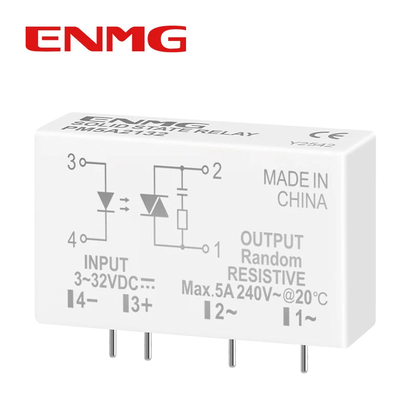 ENMG PCB Pin - Type Solid - State Relay PM5D  3 - 32Vdc Non - Contact, DC - DC Control (5A 24V Compatible)