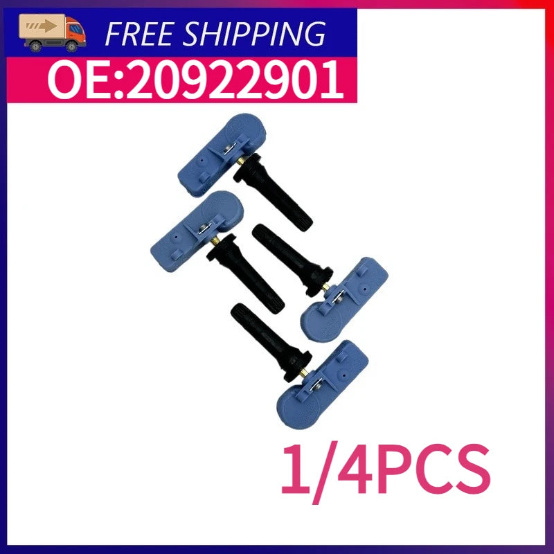 433MHz 20922901 TPMS Tyre Pressure Sensor For Chevrolet Captiva Cobalt Aveo Matiz Orlando Spark Tahoe Tracker Trailblazer 1/4PCS
