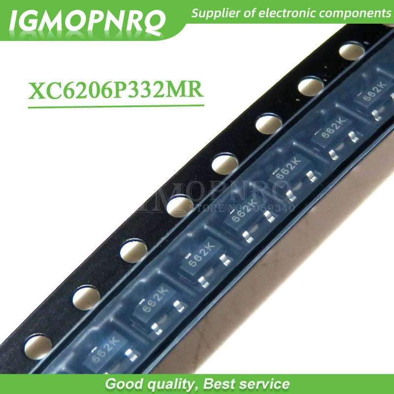 100pcs XC6206P332MR 662K XC6206 3.3V/0.5A Positive Fixed LDO Voltage Regulator SOT-23 new original