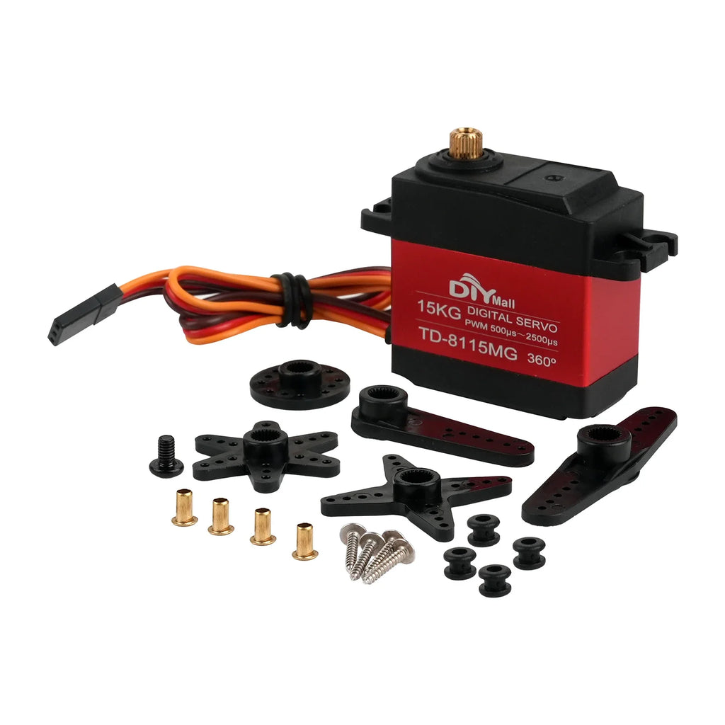 Waterproof 15KG TD-8115MG Robot Digital Servo 180/270/360° Digital Servo Motor Metal Gear For RC Model Car Airplane Robotic Arm