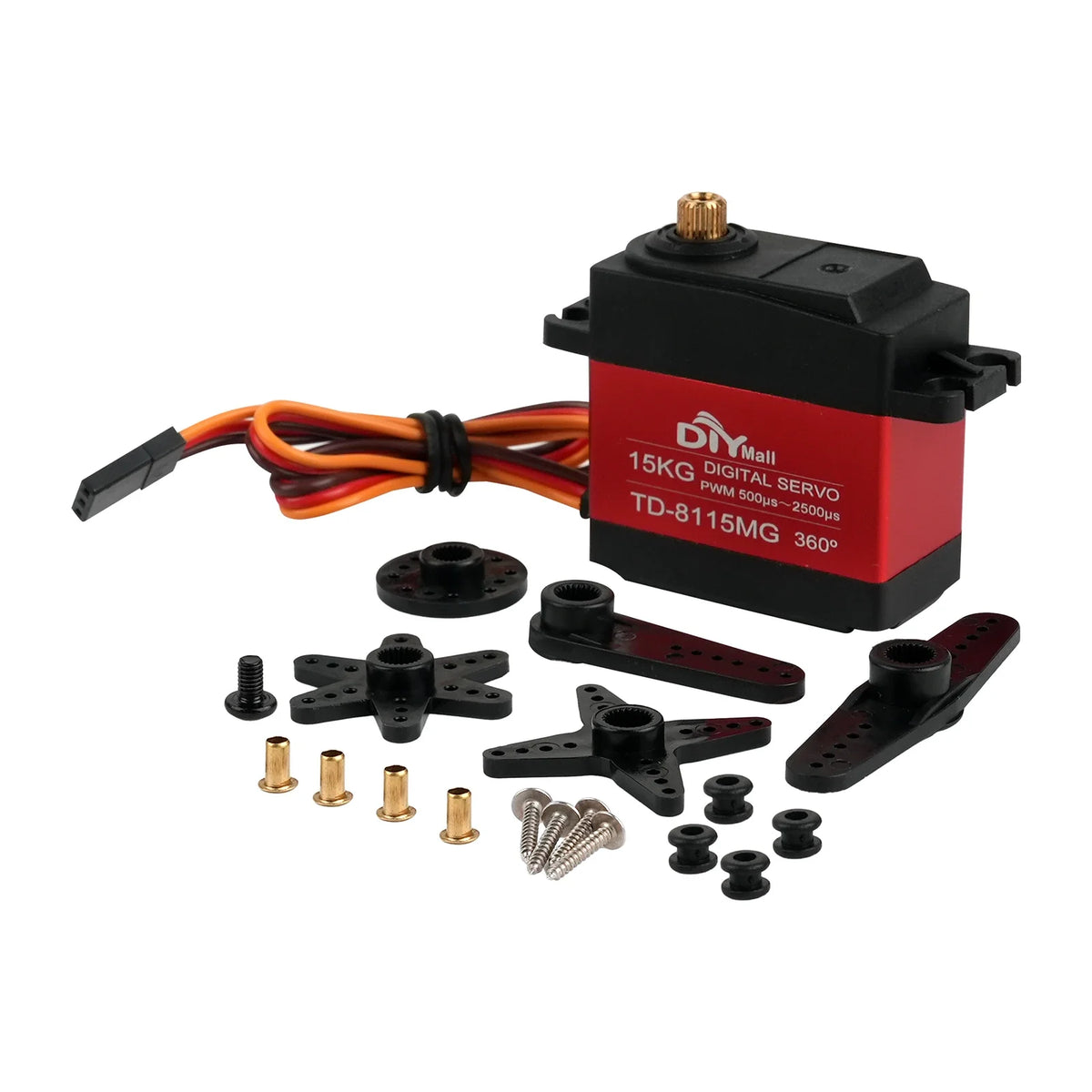 Waterproof 15KG TD-8115MG Robot Digital Servo 180/270/360° Digital Servo Motor Metal Gear For RC Model Car Airplane Robotic Arm