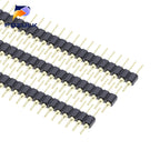 10PCS 2.54mm Pin Header Male Single Row 40 Pin 2.54mm Round Pin Connector 1x2p 3p 4p 5p 6p 7p 8p 9p 10p 12p 20p 40P