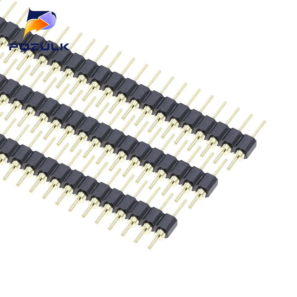 10PCS 2.54mm Pin Header Male Single Row 40 Pin 2.54mm Round Pin Connector 1x2p 3p 4p 5p 6p 7p 8p 9p 10p 12p 20p 40P