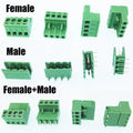 100pcs/50pairs 5.08mm Plugin Female Plug Receptacles Right Angle Straight Male Wafer 2EDGK 2EDGR/2EDGV PCB Wire Terminal Block