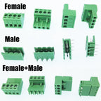 100pcs/50pairs 5.08mm Plugin Female Plug Receptacles Right Angle Straight Male Wafer 2EDGK 2EDGR/2EDGV PCB Wire Terminal Block