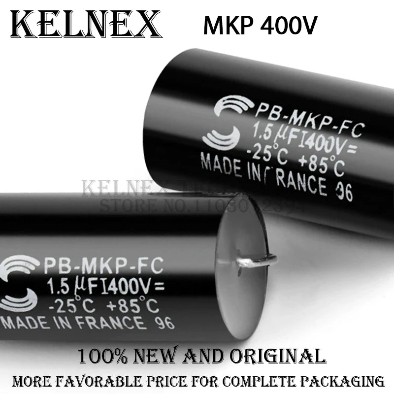 1Pcs MKP Capacitor Audiophiler Kondensotor HIFI Fever Electrodeless Audio Metal Film 400V 630V 1.5UF 1.8UF 2.2UF 3.3UF 4.7UF