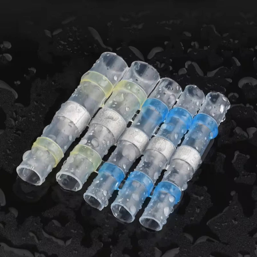50-500Pcs Waterproof Heat Shrink Tube Solder Insulated Butt Splice Connectors Set for Electrical Wire Terminals - Electric Splic