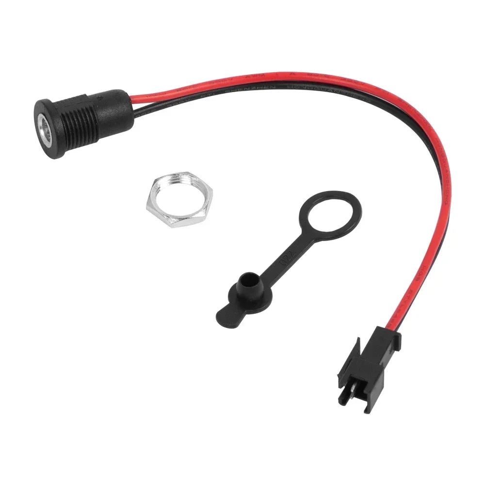 Electric Scooter 5.5 x 2.1mm DC Power Jack Socket Female Panel Mount SM Male Plug Connector Cable 5.5*2.1 mm for Electric Bike