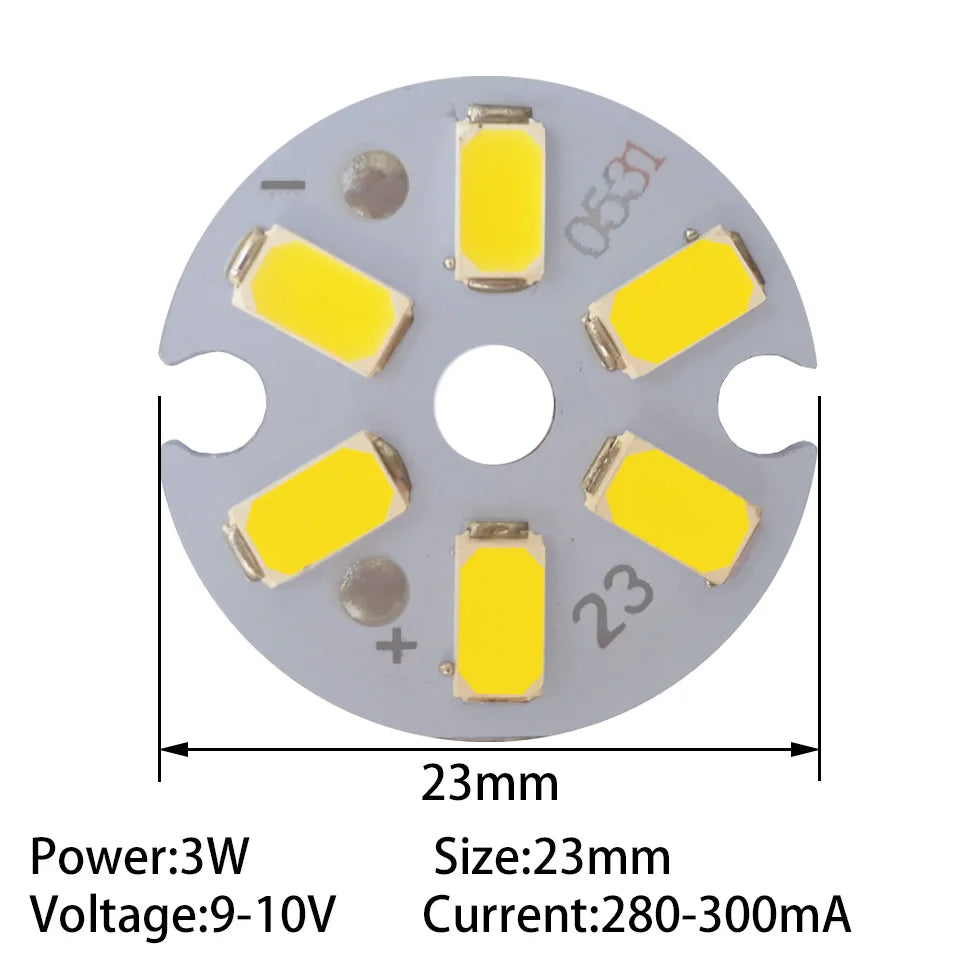 10pcs SMD5730 LED PCB 3W 23mm 32mm 40mm 44mm White / Natural White / Warm White Light Source For LED Bulb Light