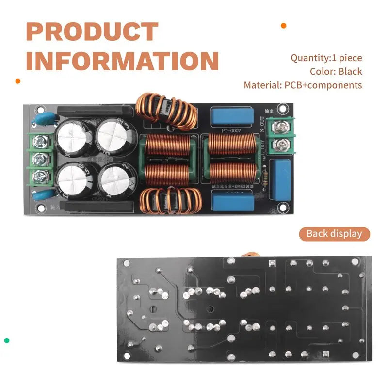 AC EMI Filter Audio Power Amplifier EMC EMI Electromagnetic Interference Purify Power DC Differential Mode Common