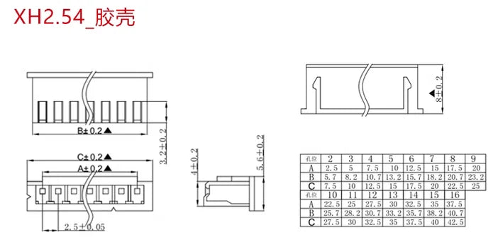 50Pcs/10pcs XH2.54 Connector 2.54MM 90 Degree Right Angle Pin Header/Terminal/Housing Wire Connectors 2P 3P 4/5/6/7/8/9/10P 12P