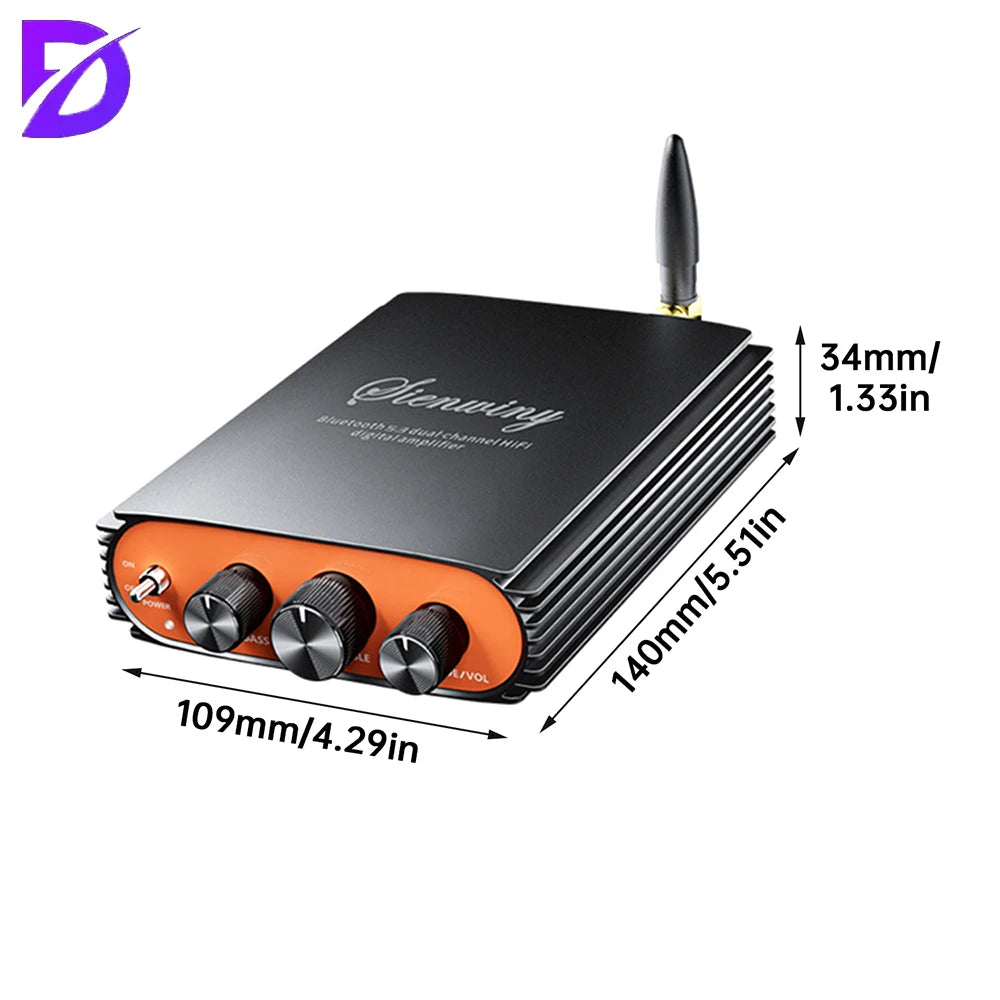 DC 24-36V YS-KL5 BT 5.3 Dual Channel HiFi Digital Amplifier 300W+300W Dual Channel Amplifier Board TPA3255 Chip