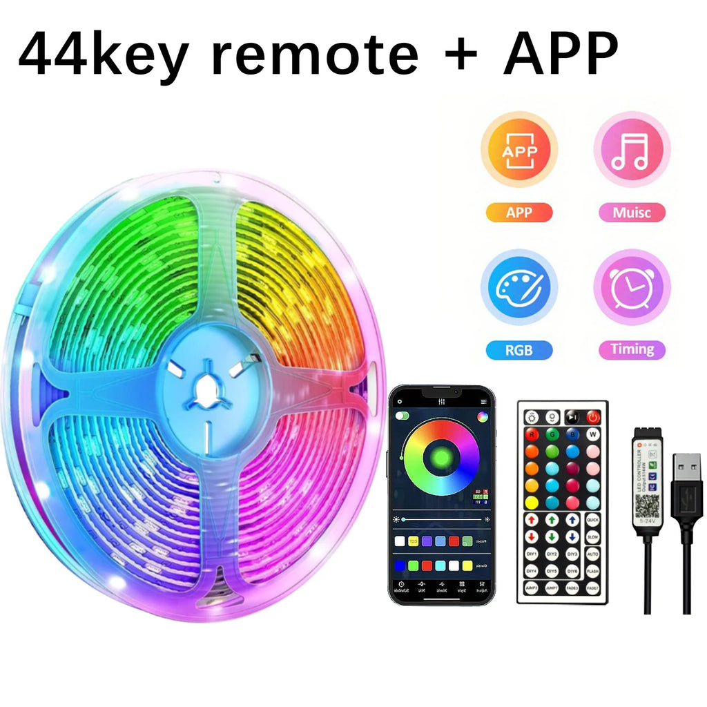 5V USB Led Lights for Room  RGB Led Strip Lights 10m 20m 30m Flexible Ribbon Diode Tape for Room Bedroom Decor TV Backlights