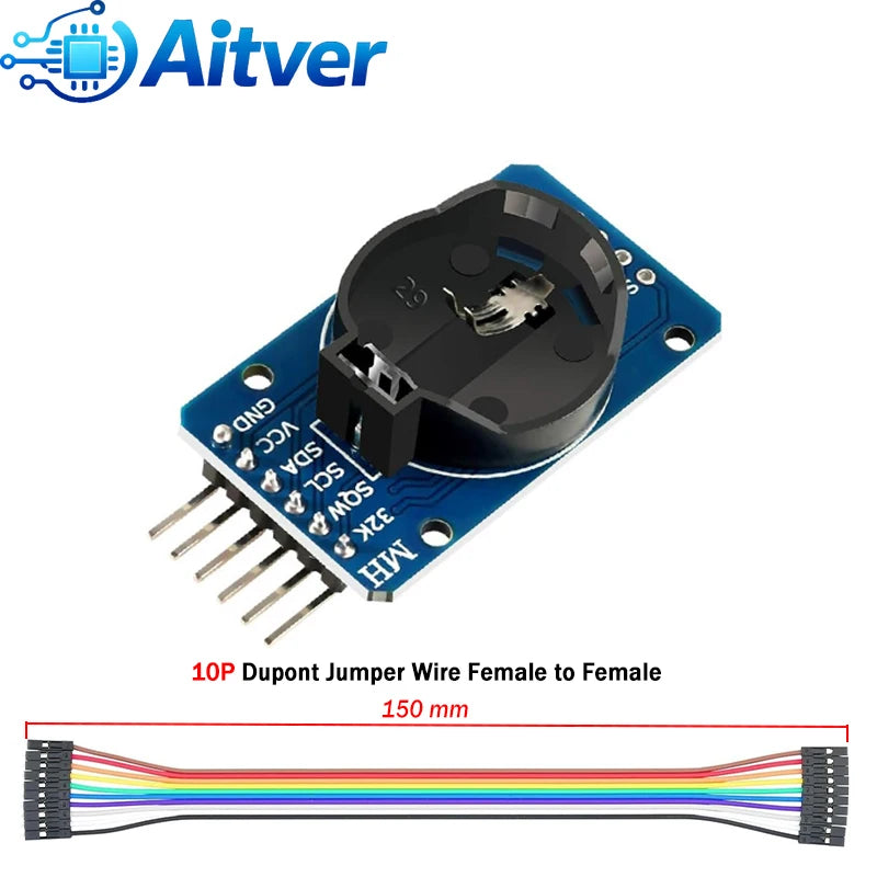 DS3231 AT24C32 IIC RTC Real Time Clock Module High Accuracy Memory Module with Dupont Cable for Arduino Raspberry Pi DIY Electro