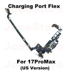 1pcs Charging Port Flex Cable for iPhone 17 17Pro 17ProMax Air US USB Charger Dock Connector With Microphone Ribbon Repair