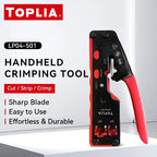 TOPLIA Vertical Network RJ45 Crimping Tool Kit Ethernet Crimp Tool Cable Crimper for RJ11/RJ12 Standard, RJ45 Pass Through