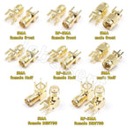 SMA Female Jack Male Plug Adapter Solder Edge PCB Straight Right angle Mount RF Copper Connector Plug Socket