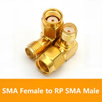 5PCS SMA To SMA Male Female Straight Connector 90 Degree Right Angle RPSMA To RP-SMA Male Adapter RF