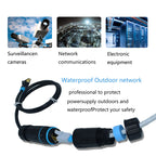 CAT6/CAT6A/CAT7 RJ45 Waterproof Connector RJ45 Ethernet/Network Connector, Straight-through Outdoor Broadband