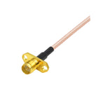 2PCS MMCX to SMA/RP-SMA Female Flange Panel Mount RG316 Pigtail FPV Antenna Extension Cord for TBS Unify PandaRC VTX