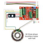 ZS-X11H V1 DC 6-60V 400W BLDC Three Phase DC Brushless Motor Controller Mini PWM Hall Motor Control Driver Board