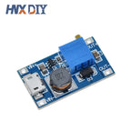 1-10pcs MT3608 DC-DC Adjustable Boost Module 2A Boost Plate Step Up Module with MICRO USB 2V-24V to 5V 9V 12V 28V