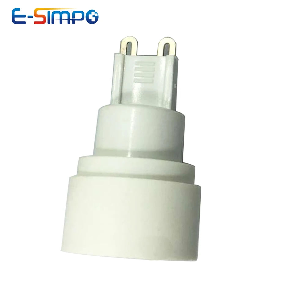 2pcs G9 to E14 E12 CFL LED Halogen 2Pin Base to EU US Standard Candelabra Chandelier Light Holder Socket Converter Adapter