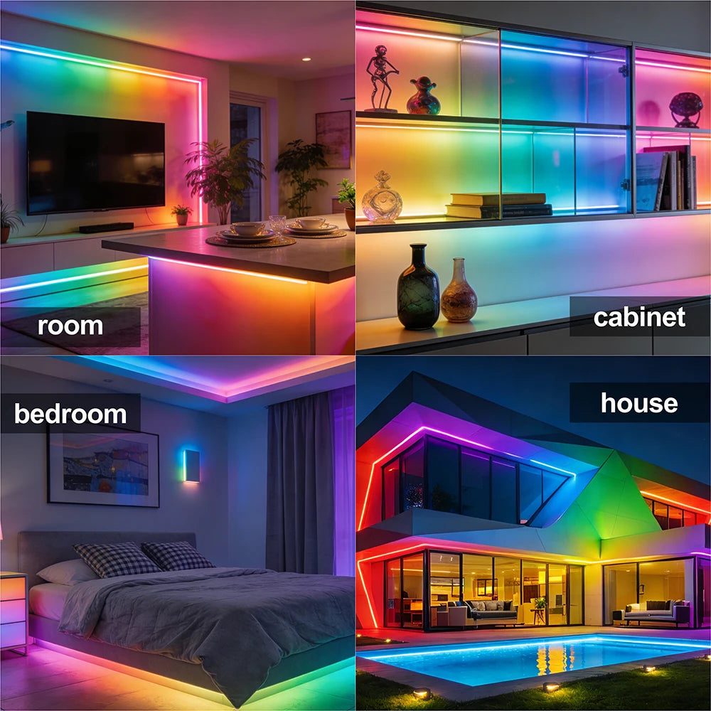 5050 RGB LED Strip Addressable DC 5V 3pin WS2812B IC 30 LEDs/M 60LEDs/M IP30 IP65 Lamp Waterproof Light Tape Chip LED 5M Digital