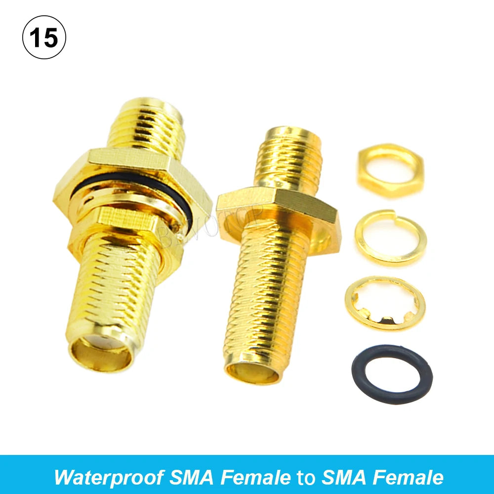 2Pcs/Lot SMA/RP SMA Male to RP SMA Female Straight Adapter RF Coaxial Connector Converter for WIFI 4G Antenna Wholesale
