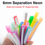 6mm 8mm 12mm S Bendable Separate Flexible Silicone Neon 3528SMD Led Strip 12V For LED Neon Sign Waterproof IP67