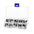 200PCS Transistor Assortment KIT 10Value x 20pcs 2N2222 2N2907 2N3904 2N3906 S8050 S8550 A1015 C1815 BC337 BC327 Transistors Box
