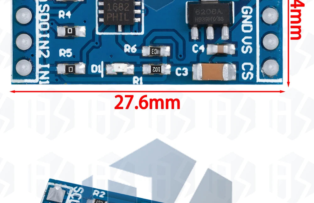 ADXL345 3-Axis Accelerometer Module: ±16g High-Precision with I2C/SPI Interface – Compatible for Arduino & Raspberry Pi
