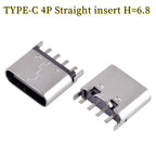USB Connector Type C Female Charging Port Jack 2/4/6/16 Pin Type-C Socket PCB Soldering SMD SMT DIY Repair Type C Adapter