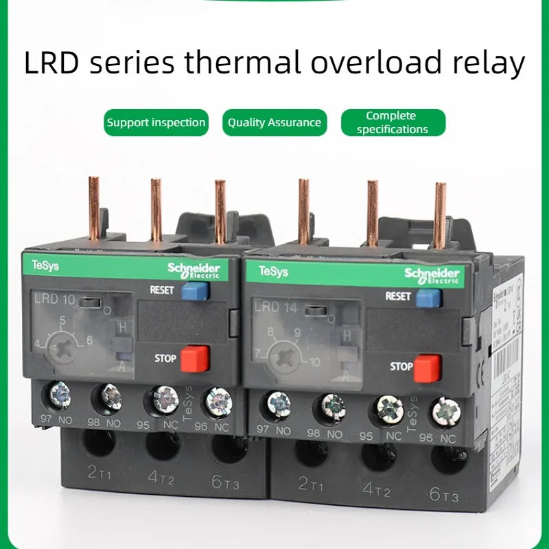 Schneider Electric LRD Series Thermal Overload Relay LAD7B106C Models LRD01/3/5/6/7/8/10/12/14/16/21/22/32C for Electrical Contr