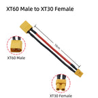 5/1pcs XT30 Female to XT60 Male RC Lipo Battery Adapter 10CM Cable 14AWG Silicone Wire for FPV RC Car Accessories