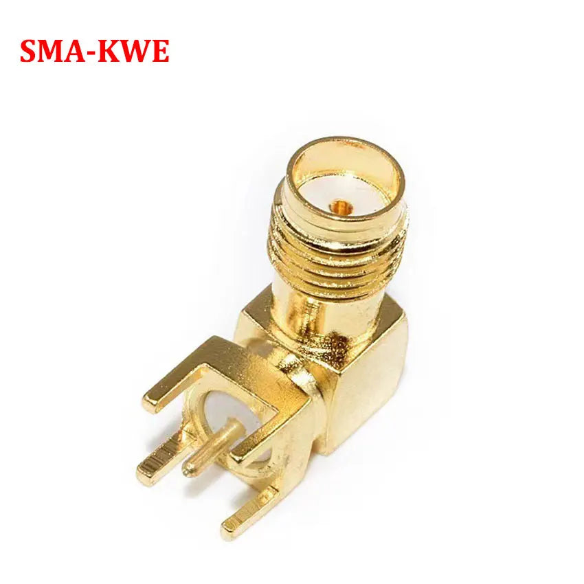 Cltgxdd 1/5/10pcs SMA-KE/KWE SMA Female Jack Adapter Solder Edge PCB Mount Antenna Base RF Copper Coaxial Connector Plug Socket