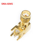 Cltgxdd 1/5/10pcs SMA-KE/KWE SMA Female Jack Adapter Solder Edge PCB Mount Antenna Base RF Copper Coaxial Connector Plug Socket