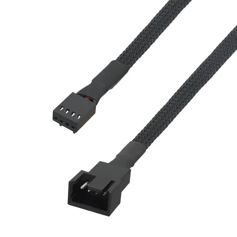 1 to 1 Way Splitter Black Sleeved 26/40cm Extension Cable Connector 4Pin PWM Extension Cables 4 Pin Pwm Fan Cable